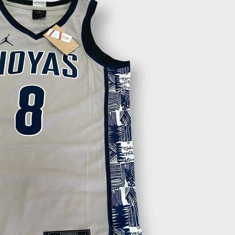 Nike Jordan Georgetown Hoyas #8 Elite Gray Jersey Mens size Medium CN2994-052